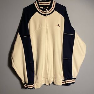 Nike Air Jordan Zip up red, white, and navy blue
